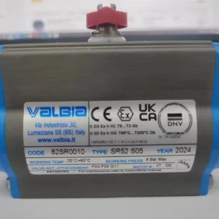 Bộ truyền động khí nén VALBIA của Ý 82SR0010, SR52
